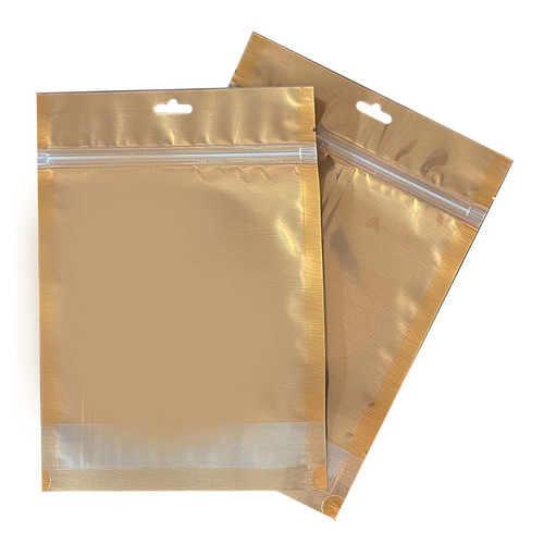 پاکت زیپ دار مدل طلائی کد 1825 بسته 10 عددی